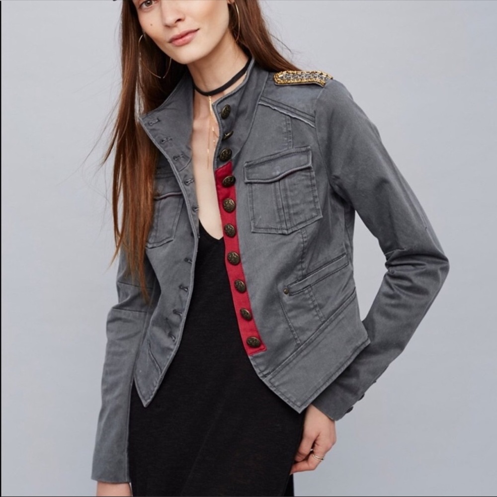Stylish Free People Military Jacket
